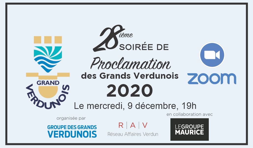 La 28ième Soirée de proclamation des Grands Verdunois de 2020