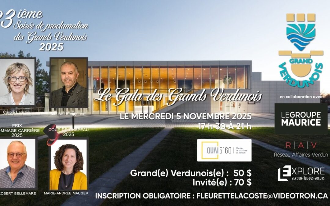 Réservez votre place pour le 33e Gala des Grands Verdunois