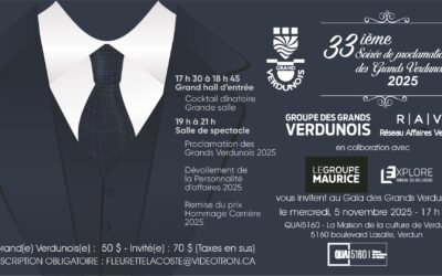 Réservez votre place pour le 33e Gala des Grands Verdunois